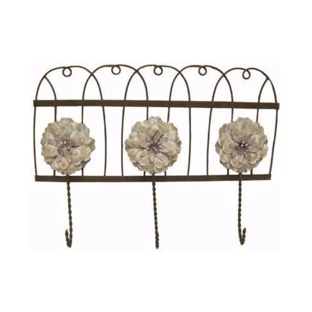 NWT Twisted Wire French Provincial Floral Hook Set NEW